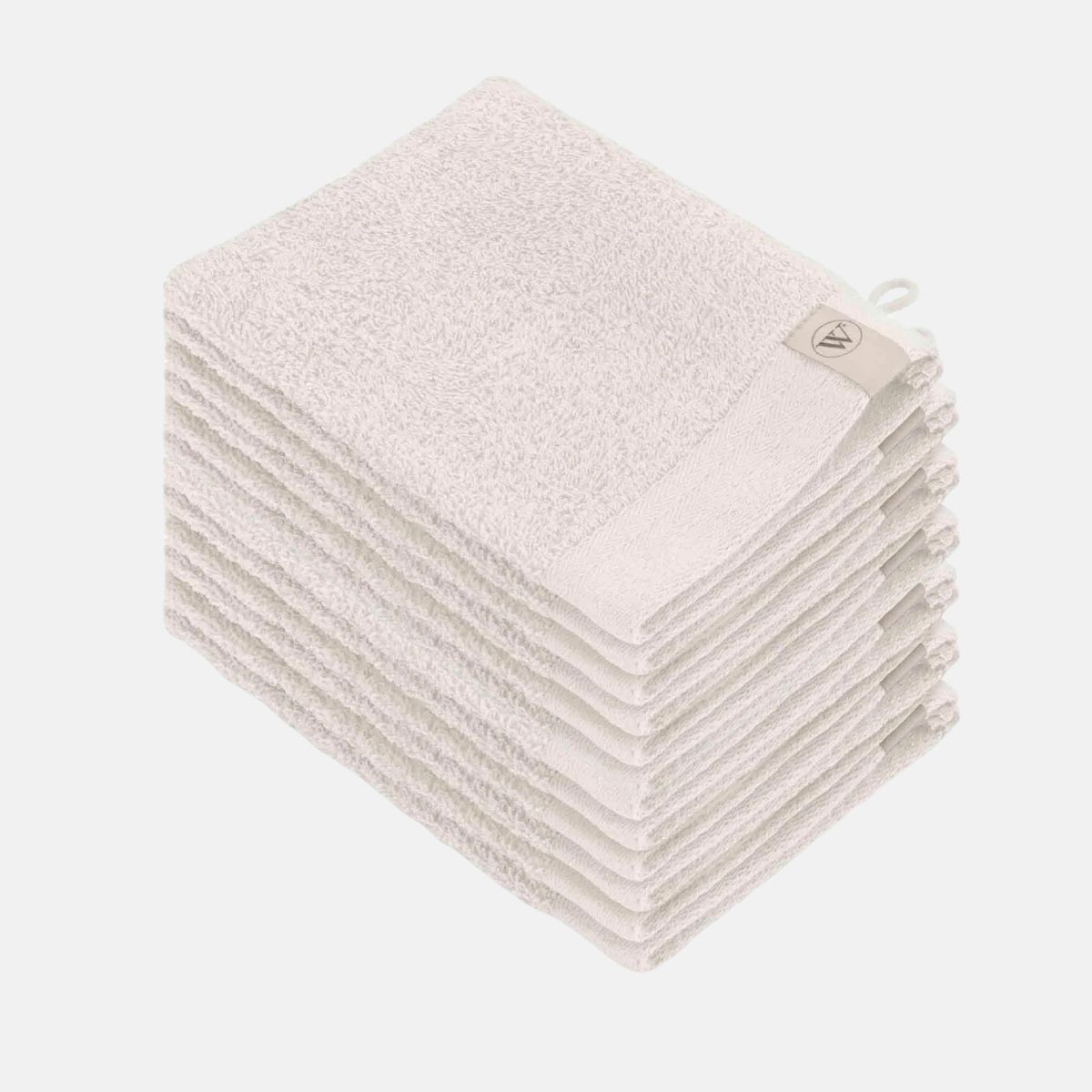 Walra Soft Cotton Washandjes 16 x 21 550gram Kiezel Grijs - 12 stuks