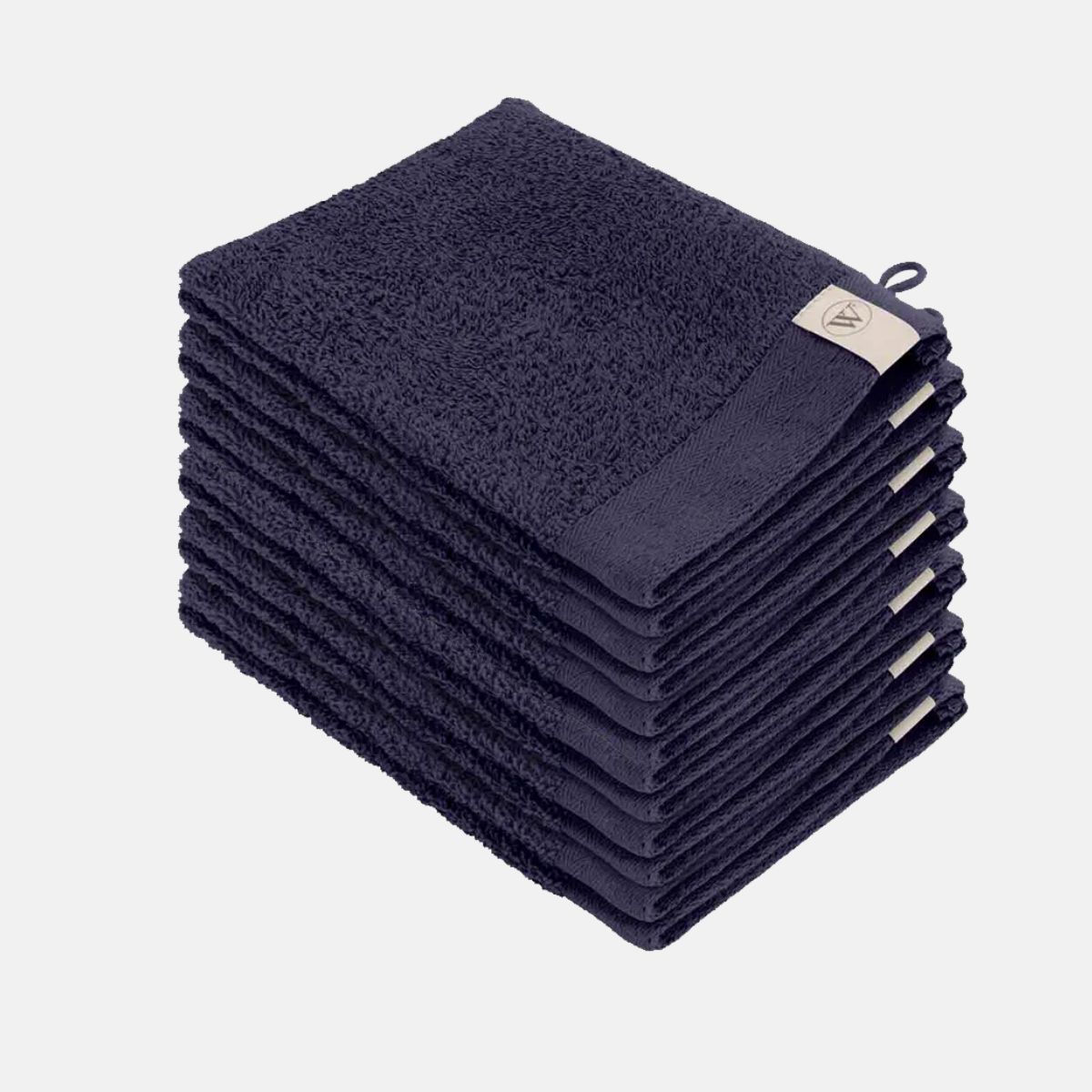 Walra Soft Cotton Washandjes 16 x 21 550gram Navy - 12 stuks