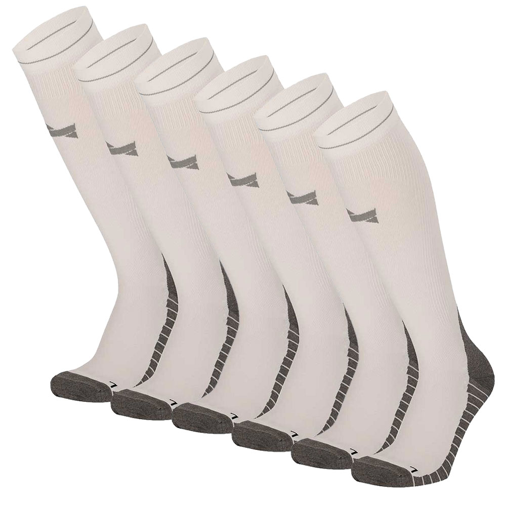 Xtreme Compressie Sokken Hardlopen 6-pack Multi White